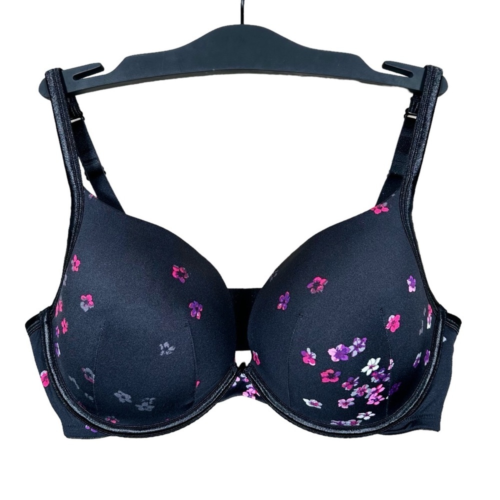 CACIQUE Floral Plunge Underwire Bra
